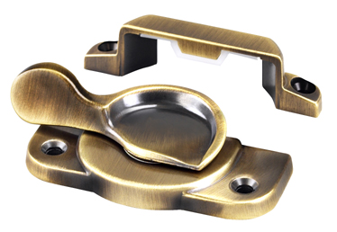 Restoration Lock & Keeper (14 Antique Brass)