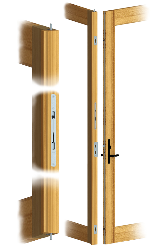 Manual Shoot Bolt system on wooden doors